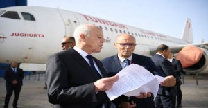 الرئيس قيس سعيد في زيارة غلى المطار